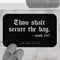 Inspirational Bath Mat - "Thou Shalt Secure the Bag"