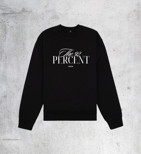 "The 92 Percent" Crewneck - Black