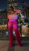 Chroma Satin Trousers (Hot Pink)