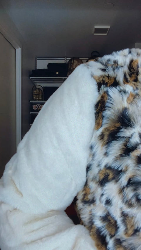 Don't Cheat Faux-Fur Varsity Jacket